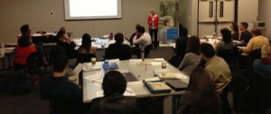 photo of Colleen Jones delivering enterprise content strategy training session at Dell headquarters in Round Rock, TX