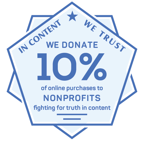 badge indicates when Content Science will donate