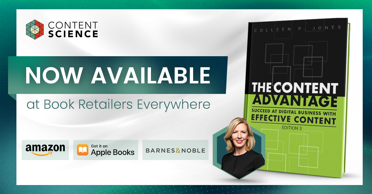 the content advantage now available from book retailers